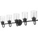 Kinsley 5 Light 35 inch Matte Black Vanity Wall Light