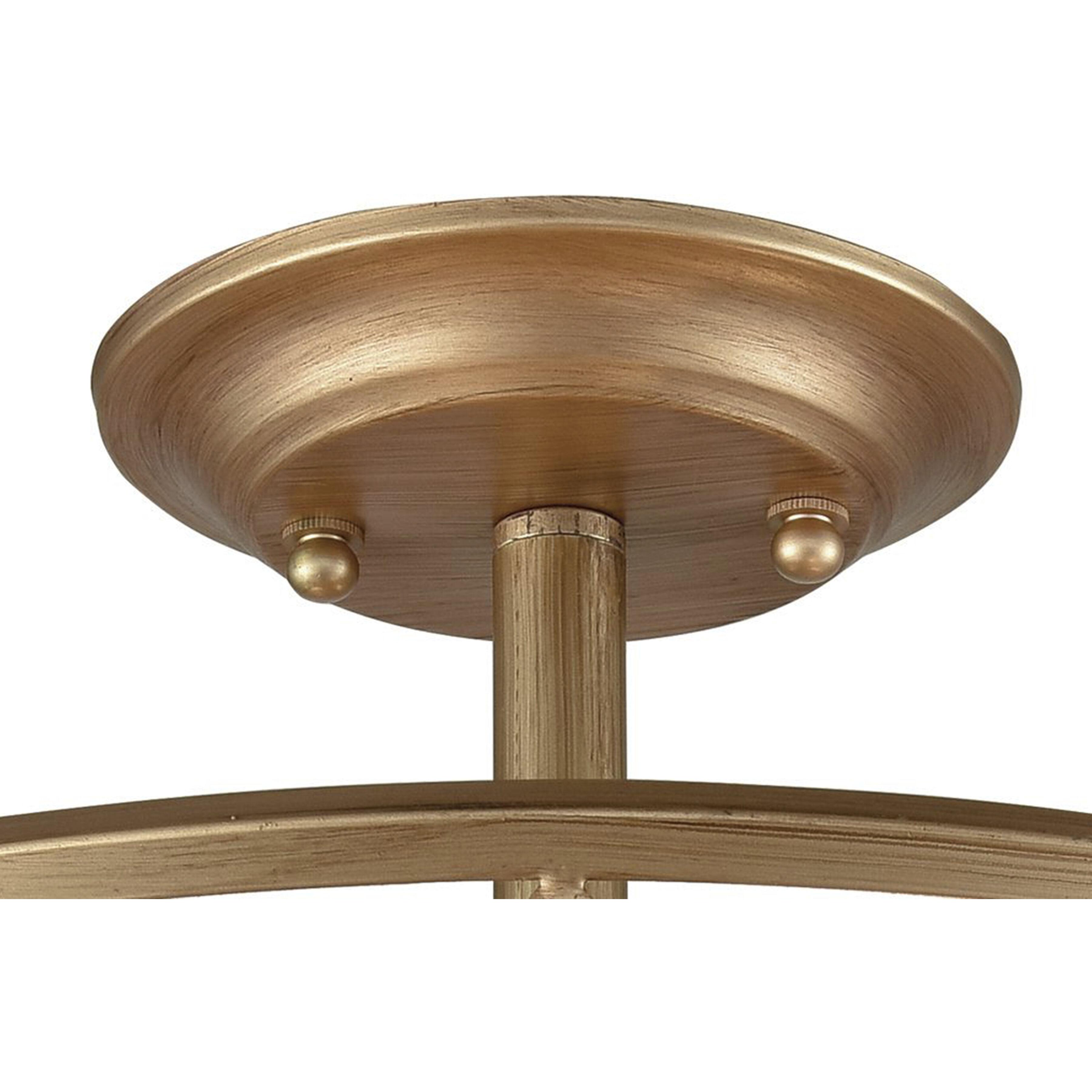 Armand 4 Light 17 inch Matte Gold Semi Flush Mount Ceiling Light