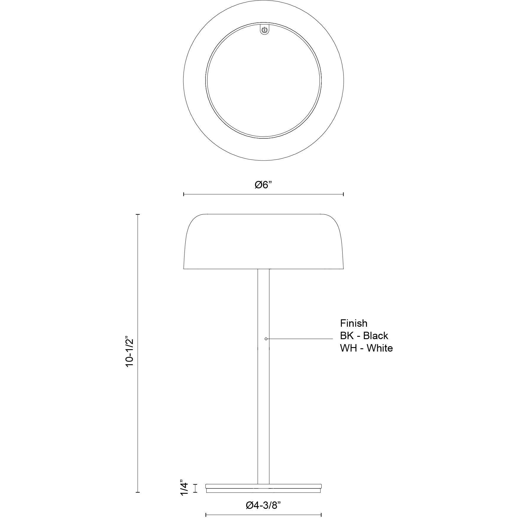 Brilla 10.5 inch 3.00 watt White Table Lamp Portable Light