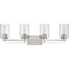 Orella 4 Light 32 inch Satin Nickel Vanity Light Wall Light