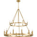 Dutton 18 Light 42.75 inch Signature Brass Chandelier Ceiling Light