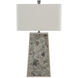 Calloway 33 inch 150 watt Natural and Silver Leaf Table Lamp Portable Light