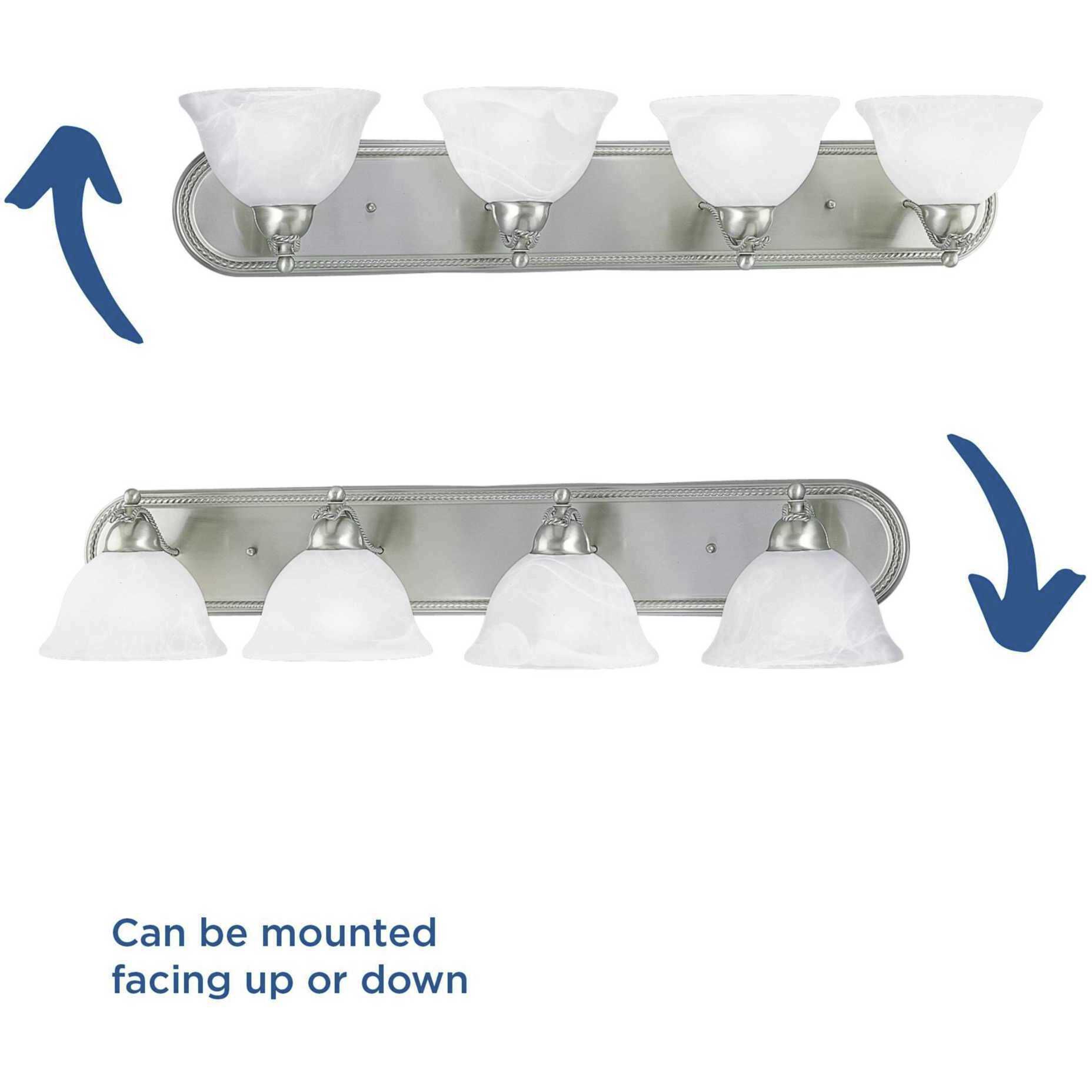 Avalon 4 Light 36 inch Brushed Nickel Bath Vanity Wall Light