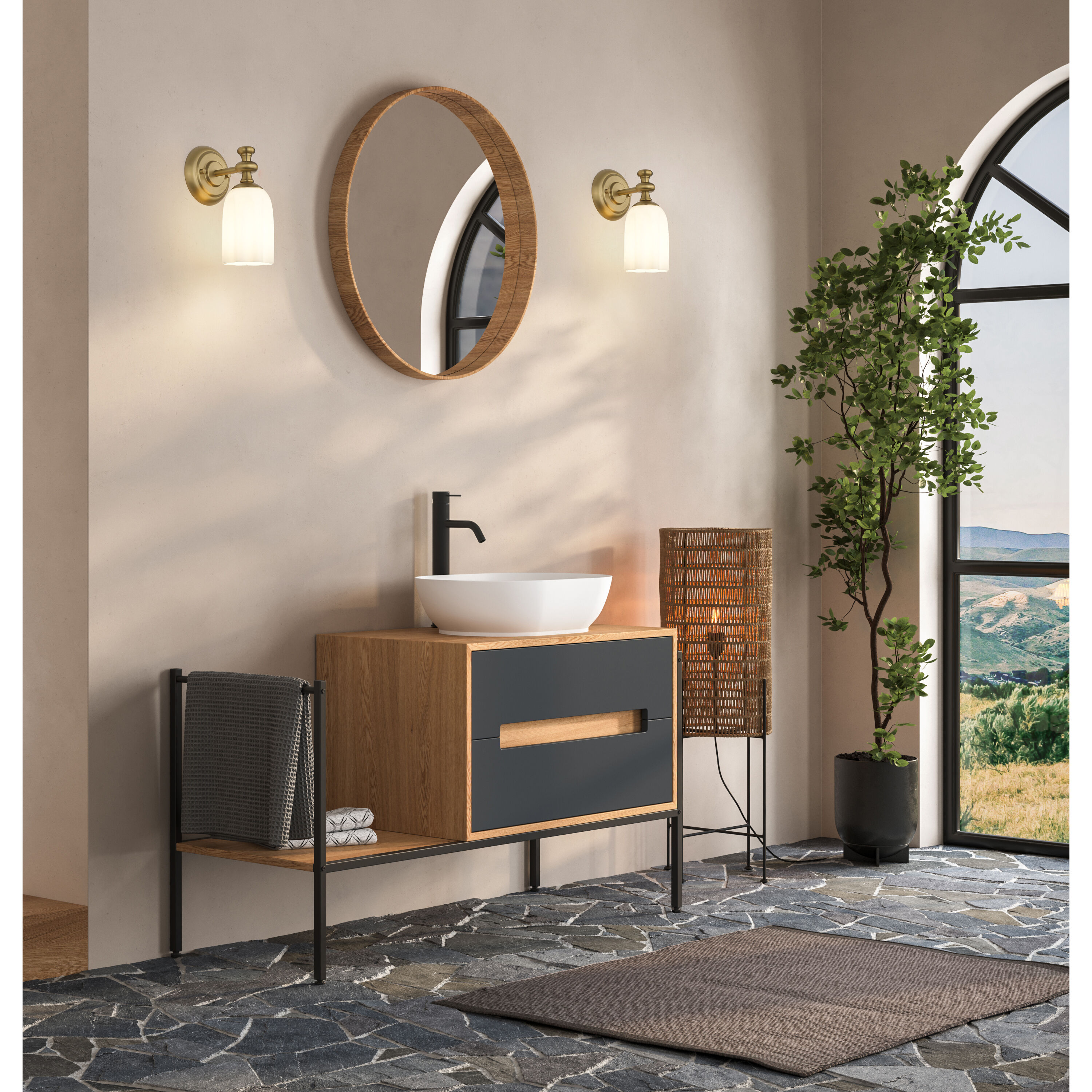 Orion 1 Light 4.75 inch Modern Gold Wall Sconce Wall Light