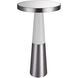 Fortier 22 X 12 inch White and Brushed Nickel Accent Table