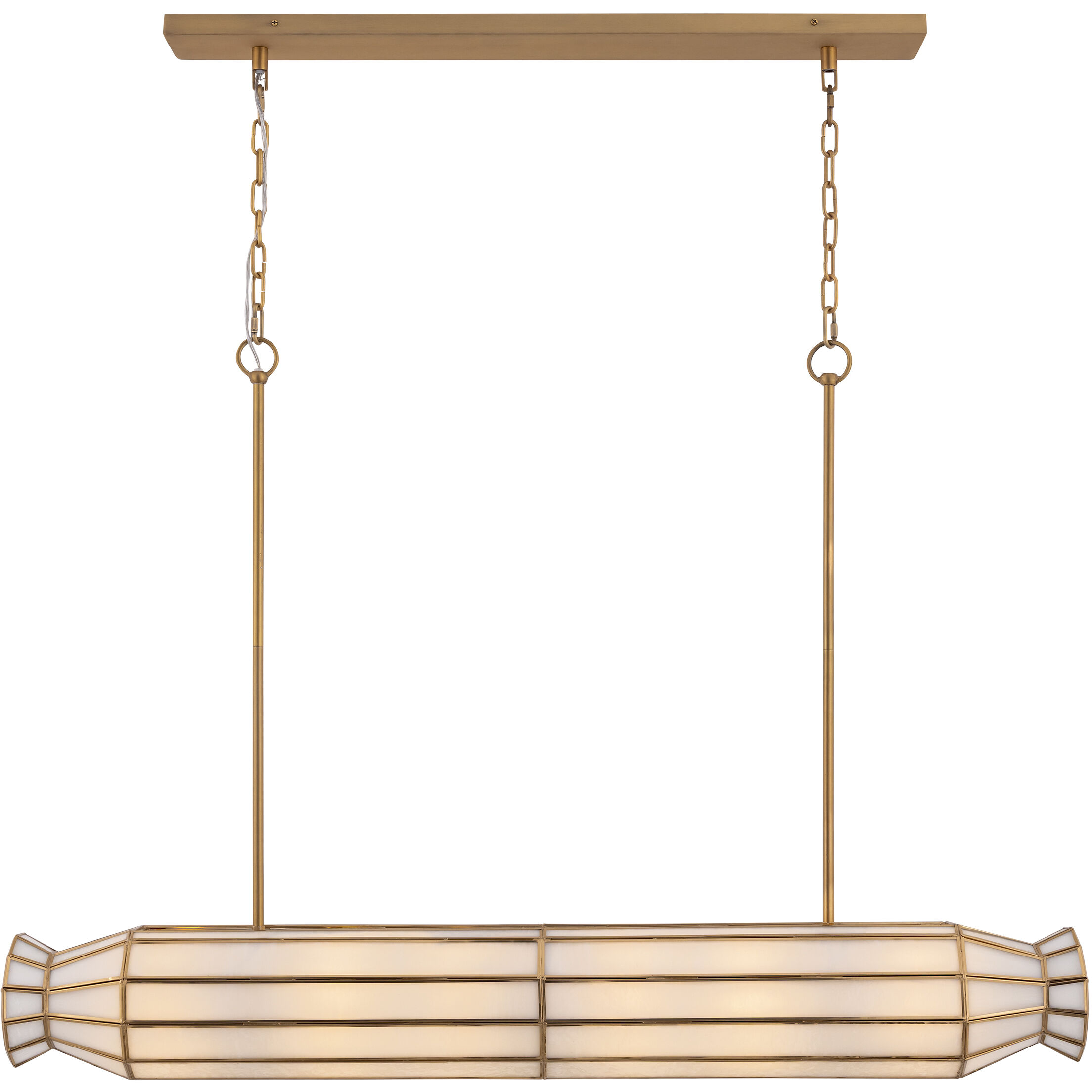 Jaxen 6 Light 48 inch Legacy Brass Linear Chandelier Ceiling Light