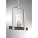 Arabel 1 Light 4 inch Brushed Nickel and Nutmeg Wood Mini Pendant Ceiling Light