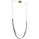 Ayers LED 43.25 inch Champagne Gold and Black and Brown Linear Chandelier Ceiling Light