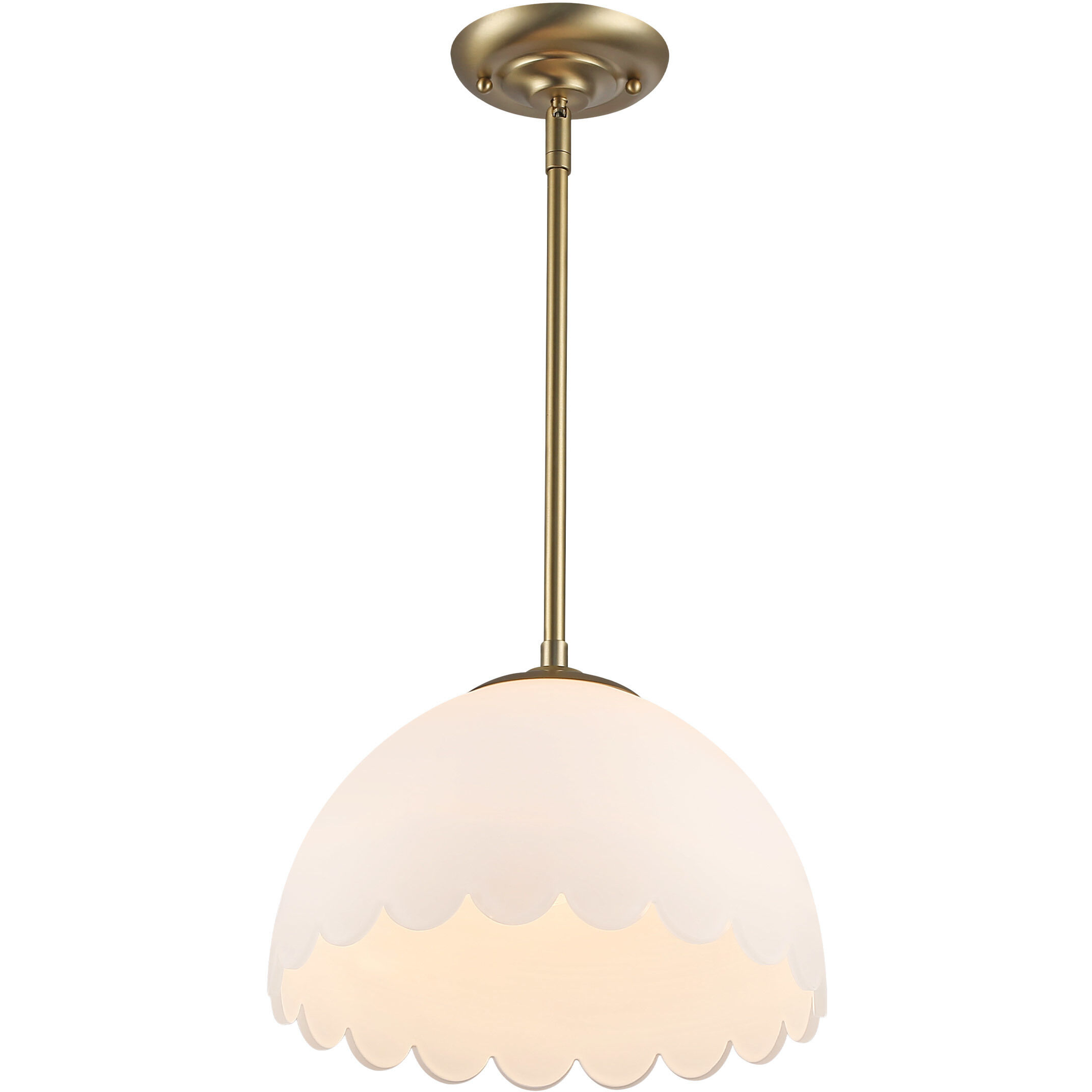 Dorinda 1 Light 12.25 inch Brushed Champagne Brass Pendant Ceiling Light