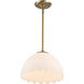 Dorinda 1 Light 12.25 inch Brushed Champagne Brass Pendant Ceiling Light