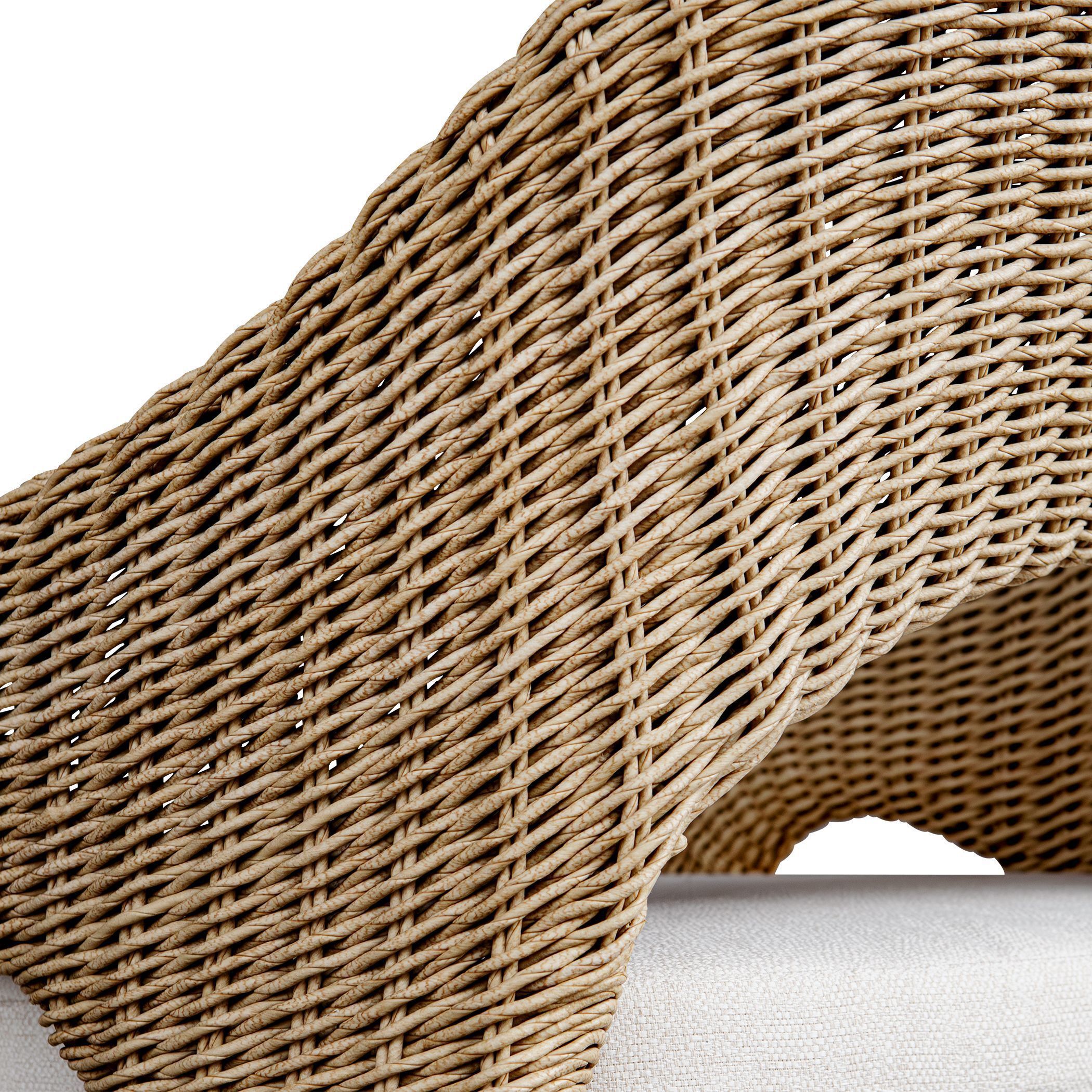 Kavali 38 inch Natural Honey and Oyster White Outdoor Counter Stool