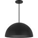 Half Round LED 23.63 inch Sand Black Outdoor Pendant
