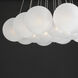Burst LED 35.25 inch Gold Multi-Light Pendant Ceiling Light in Translucent Frost