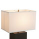 Zen 28 inch 9 watt Ebony and Weathered Brass Table Lamp Portable Light