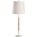 Amelia 22 inch 100.00 watt White/Cream and Brown Table Lamp Portable Light