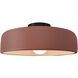 Radiance Collection - Spire 1 Light 16 inch Canyon Clay and Matte Black Semi-Flush Ceiling Light in Replaceable Bulb, 16W x 6.5H, Form+Finish+Function