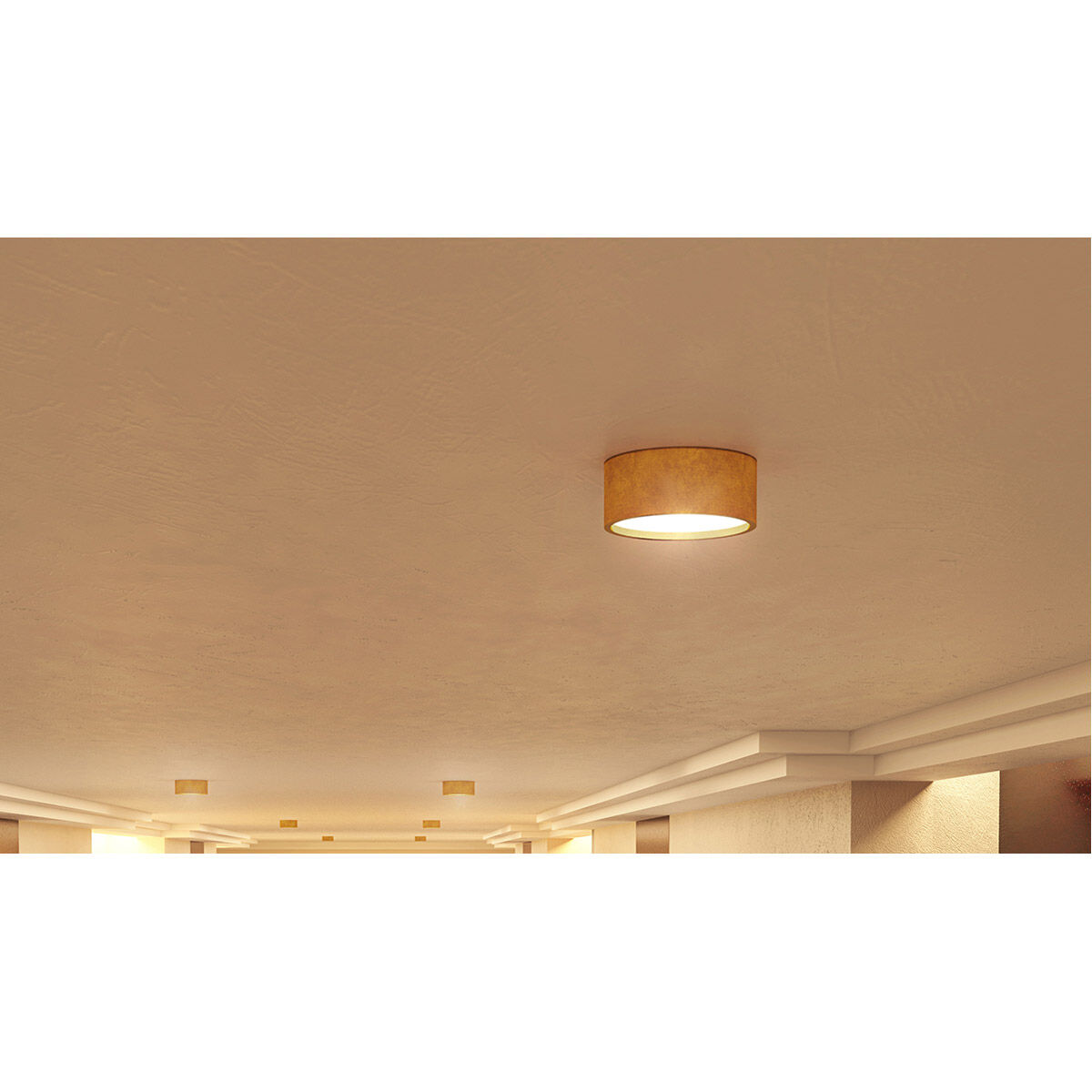 Peepers 1 Light 5 inch Aged Brass Flush Mount Ceiling Light 