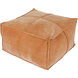 Cotton Velvet 13 inch Camel Pouf, Rectangle