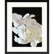 Modern Hydrangea White and Beige and Black and Neutral Framed Art
