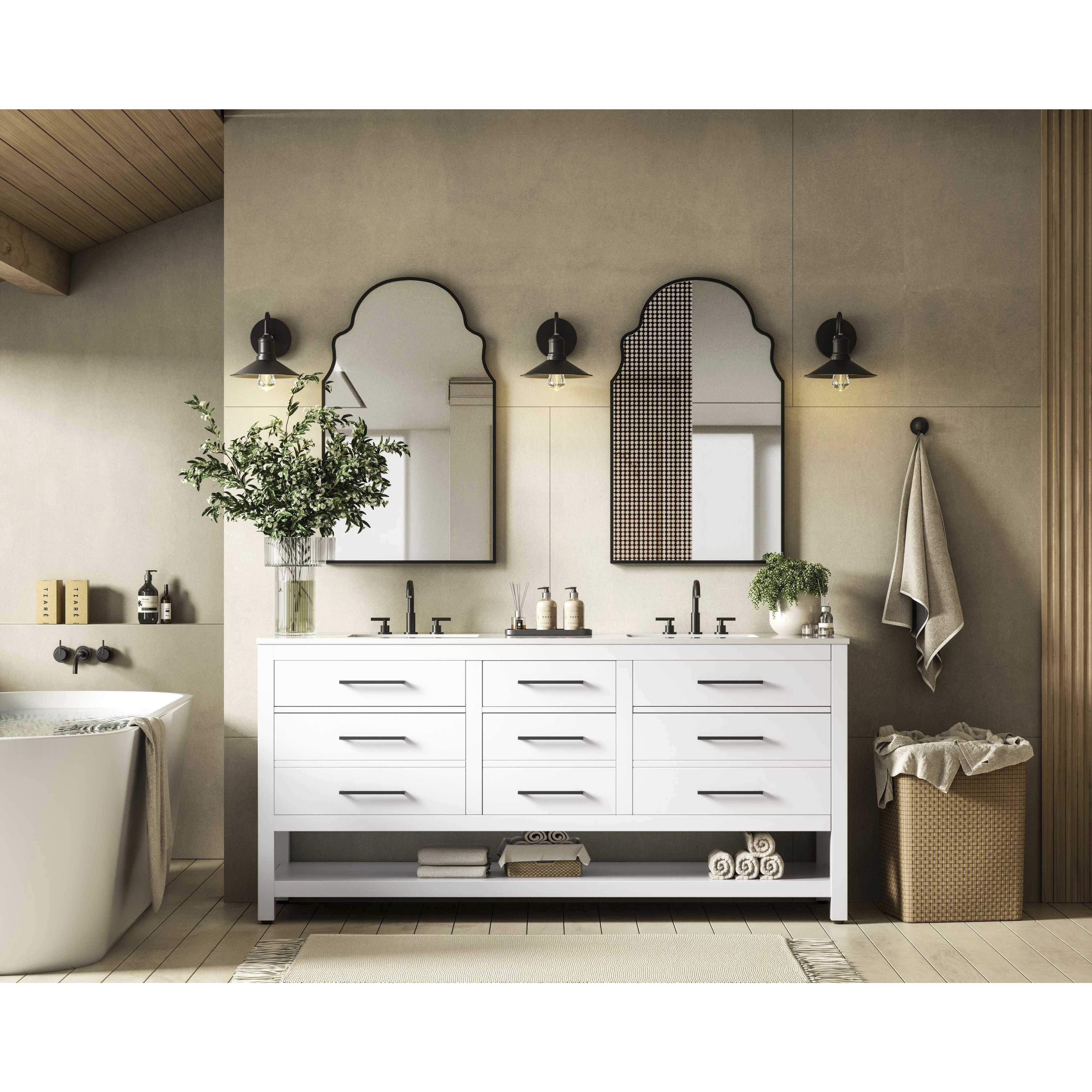 Karson 72 X 34 inch White Bathroom Vanity Cabinet