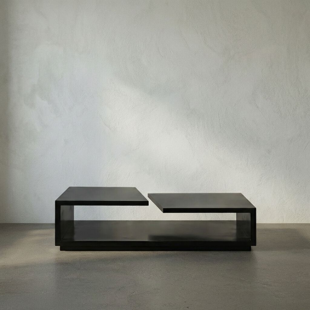 Shift 65 X 33 inch Matte Black Coffee Table