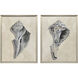 Broken Shells Gray and Beige and Brown and Neutral Framed Art