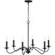 Vincent 6 Light 32 inch Black Iron Chandelier Ceiling Light