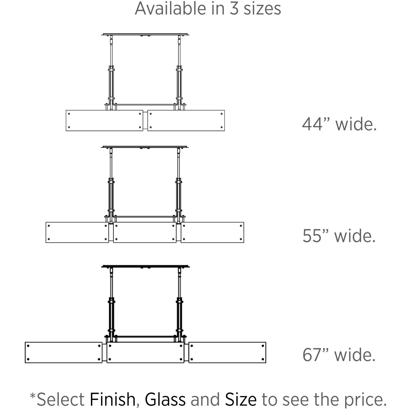Urban Loft LED Graphite Linear Pendant Ceiling Light in 3000K LED, Frosted Granite, Trestle