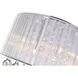 Water Drop 6 Light 14 inch Chrome Drum Shade Flush Mount Ceiling Light in Silver