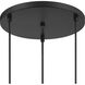 Mid-Century Modern 3 Light 19.5 inch Matte Black Multi-Point Chandelier Ceiling Light