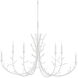 Twiggy 6 Light 48 inch Gesso White Chandelier Ceiling Light