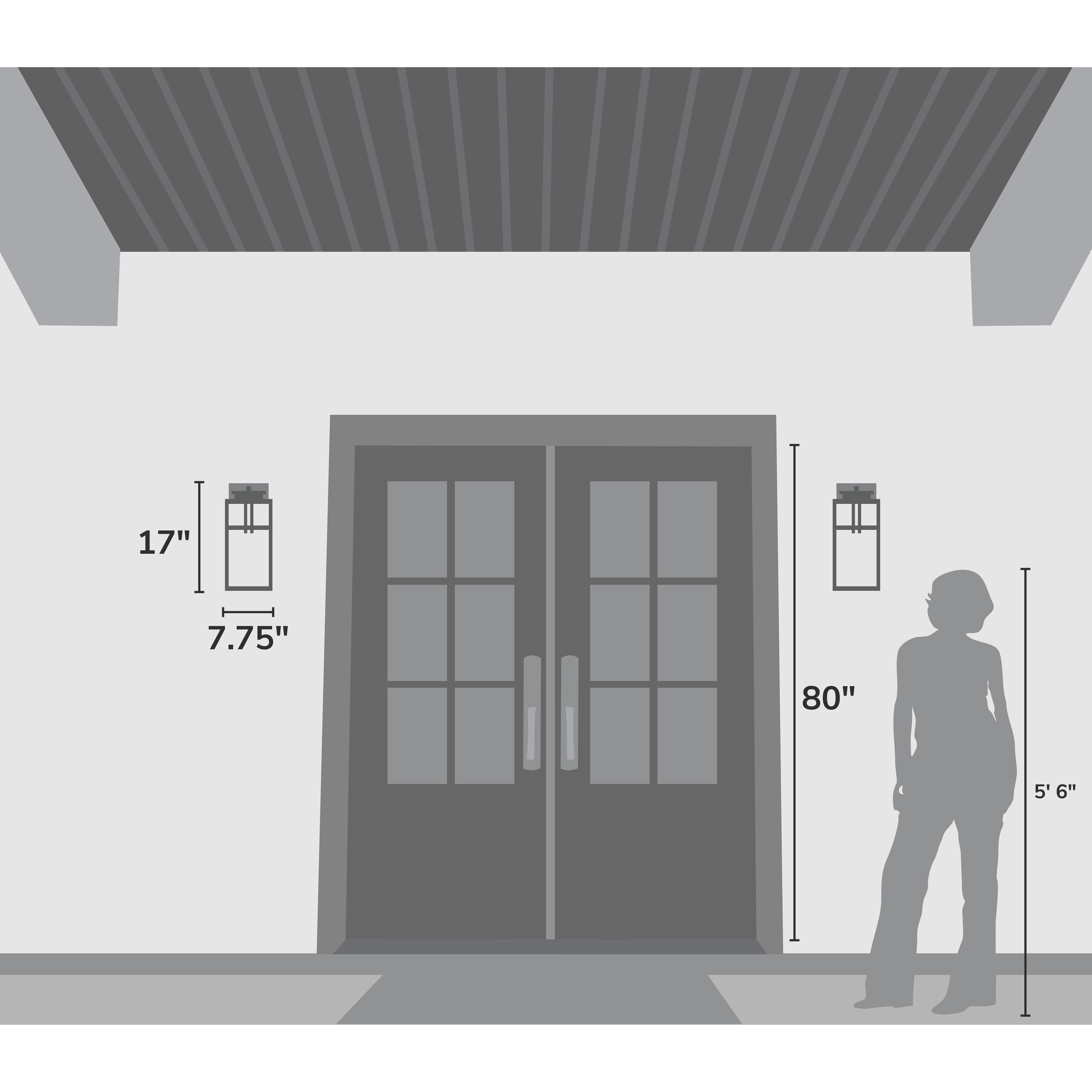 Aspenbrook 1 Light 17 inch Matte Black Outdoor Wall Light, Large