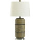 George 31 inch 100.00 watt Gold Beige and Silver Table Lamp Portable Light