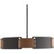 Ivan 5 Light 36.5 inch Brown and Blackened Iron Chandelier Ceiling Light