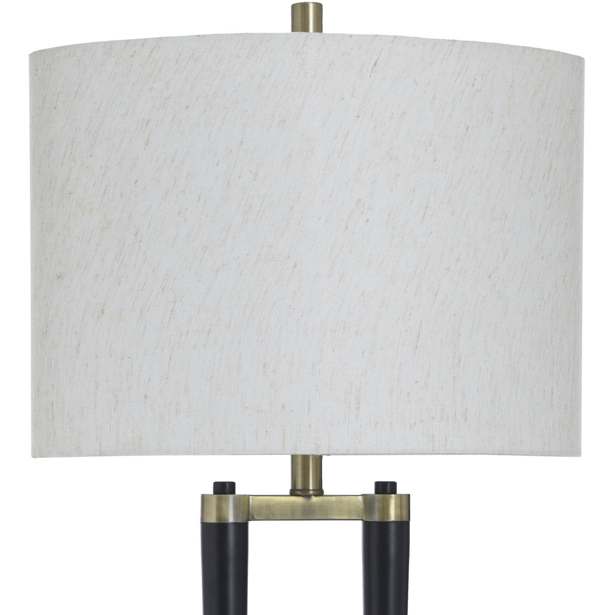Black Deco 33 inch 60.00 watt Brushed Brass Table Lamp Portable Light