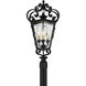 Great Outdoors Brixton Ivey 3 Light 28.25 inch Coal / Honey Gold Highlight Outdoor Post, The Great Outdoors