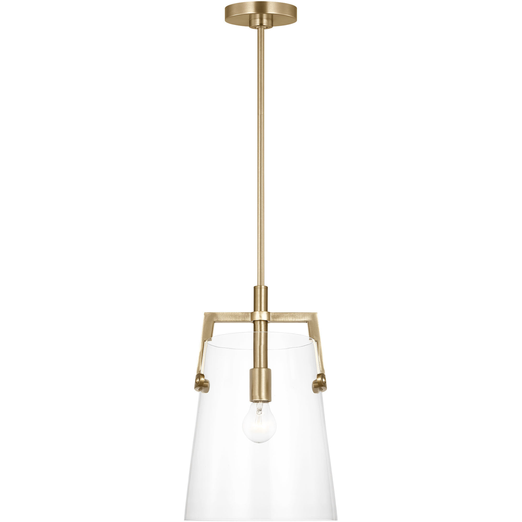 Drew & Jonathan Crofton 1 Light 10.25 inch Satin Brass Pendant Ceiling Light, Medium