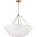 AH by Alexa Hampton Stassi 4 Light 32 inch Burnished Brass Chandelier Ceiling Light