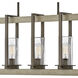 Open Air Riverwood 5 Light 42 inch Warm Bronze with Warm Ash Outdoor Linear Hanging Light