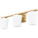 Nextra 3 Light 24 inch Modern Gold Bath Vanity Wall Light
