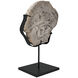 Wood Fossil Matte Black Statue