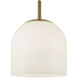 Willa 1 Light 12 inch Heritage Brass Pendant Ceiling Light, Semi-flush Mount