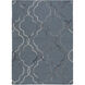 Seabrook 36 X 24 inch Denim, Black, Ivory Rug