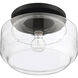 Peri 1 Light 12 inch Flat Black Flushmount Ceiling Light
