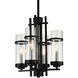 Sierra 4 Light 14 inch Black Up Mini Pendant Ceiling Light