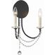 Delilah Bath Wall Light in Matte Black