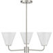 Blair 3 Light 24 inch Satin Nickel Chandelier Ceiling Light