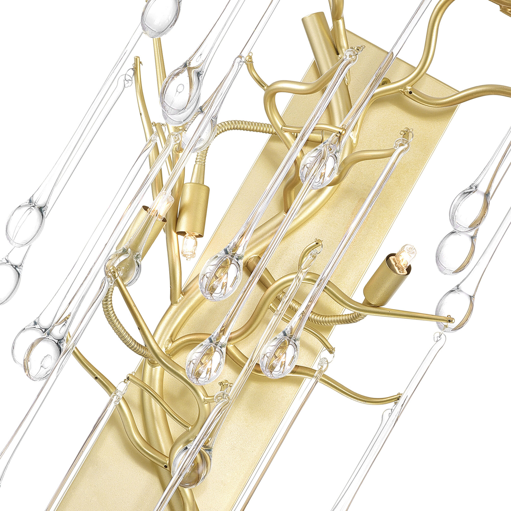 Anita 3 Light 11 inch Gold Leaf Wall Light