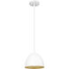Vega 1 Light 8 inch Matte White Pendant Ceiling Light