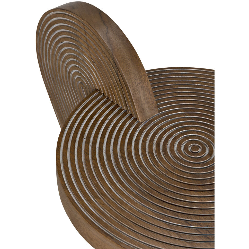 Saturn 29 X 28 inch Dark Walnut Side Table